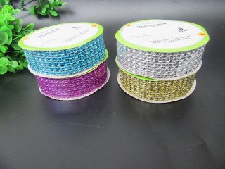 10Pcs Diamond Mesh Rhinestone Ribbon Crystal Wrap 5 Row